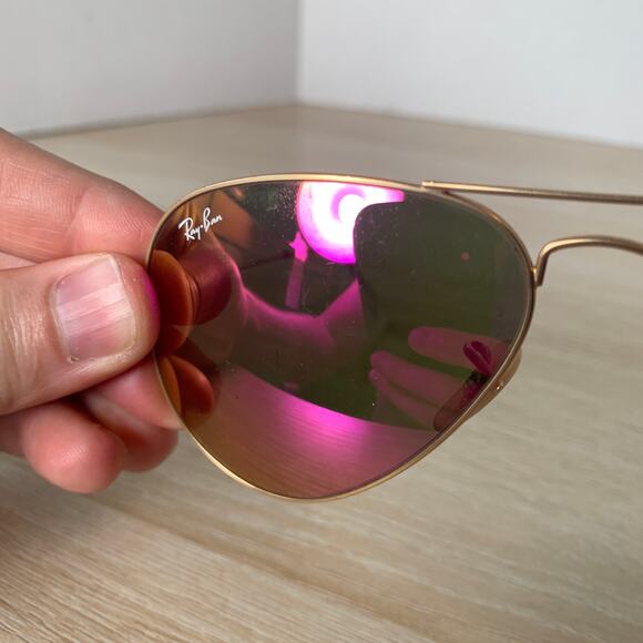 Ray-Ban RB3025 Aviator Large Metal 012/47 Sunglasses Gold Mirrored 58-14-145